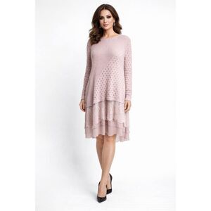 Simply Couture KNIT Sweater Dress Layered BLUSH PINK Women's WOMAN'S Extra Large